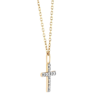 KS 14K White Diamond Cross Necklace - Southern Soule Designs