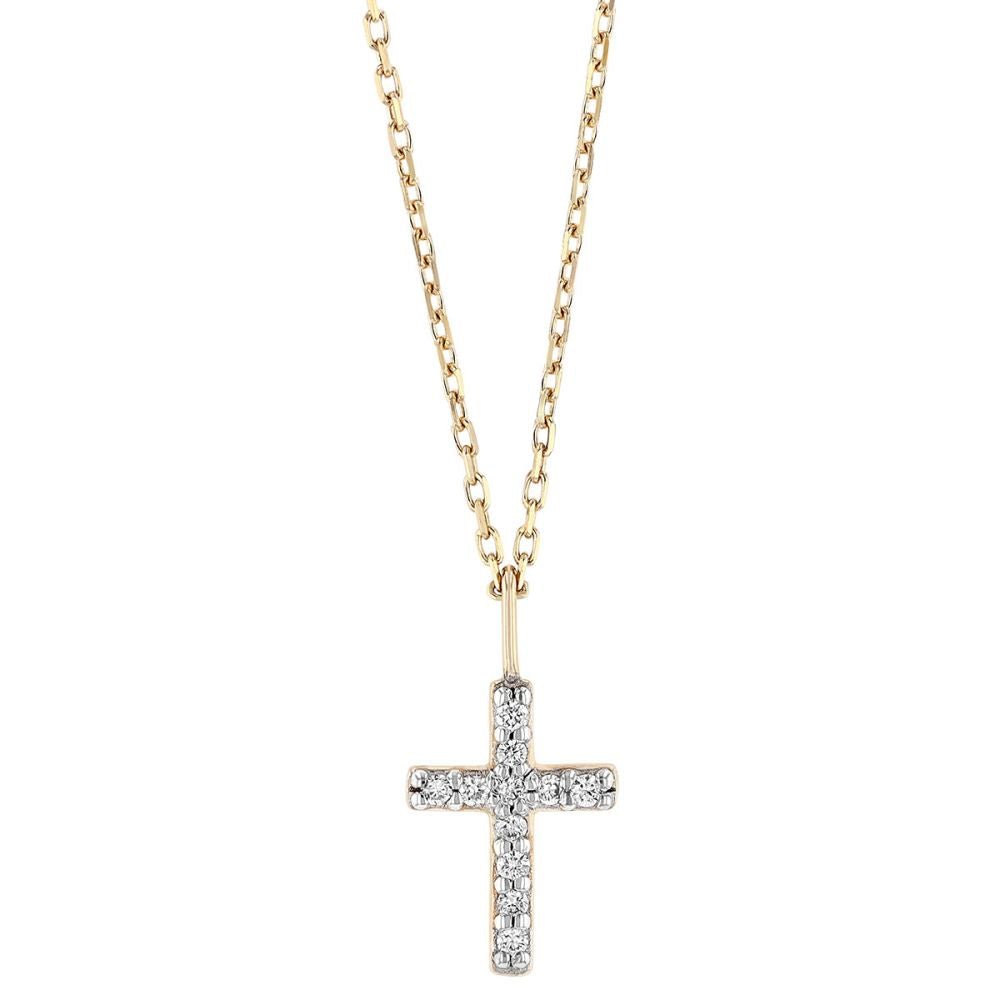 KS 14K White Diamond Cross Necklace - Southern Soule Designs