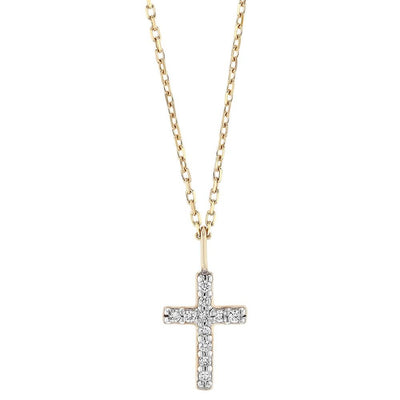 KS 14K White Diamond Cross Necklace - Southern Soule Designs