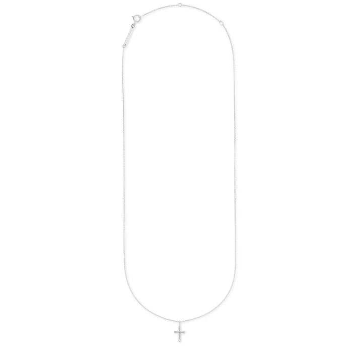KS 14K White Diamond Cross Necklace - Southern Soule Designs