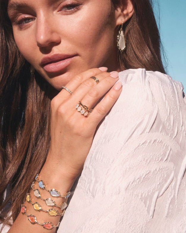 KS Adriana Scallop Frame Gold Delicate Chain Bracelet - Southern Soule Designs