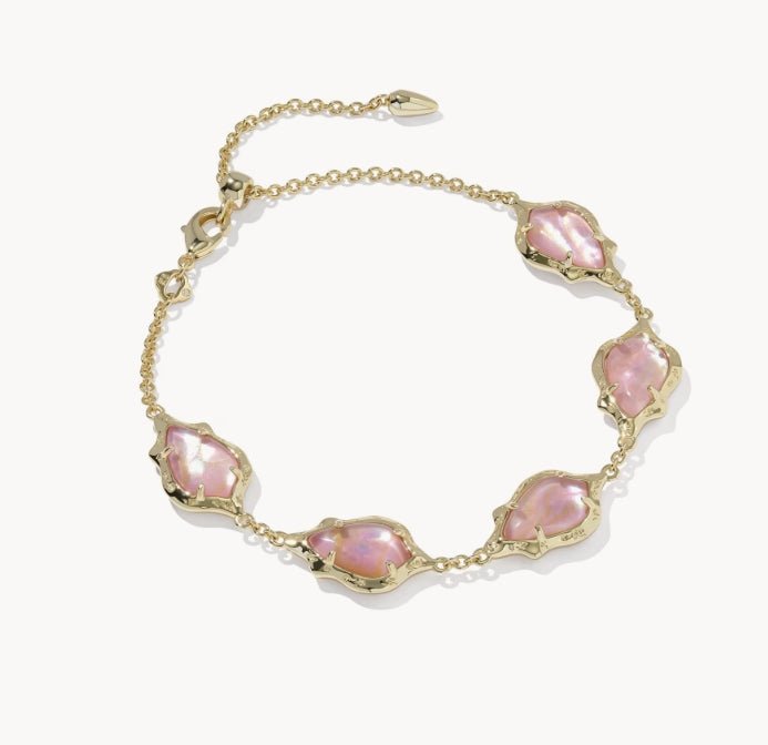 KS Adriana Scallop Frame Gold Delicate Chain Bracelet - Southern Soule Designs