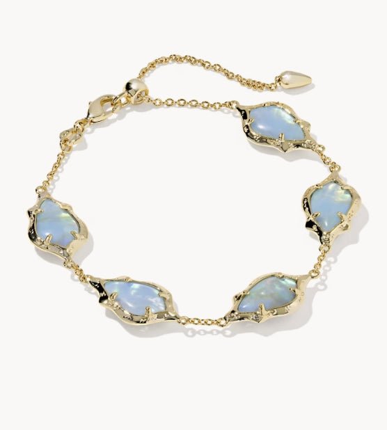 KS Adriana Scallop Frame Gold Delicate Chain Bracelet - Southern Soule Designs