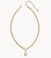 KS Adriana Scallop Frame Gold Multi Strand Necklace - Southern Soule Designs