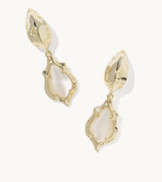 KS Adriana Scallop Frame Huggie Gold Earrings - Southern Soule Designs