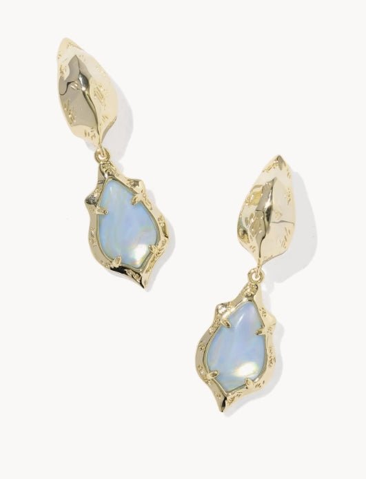 KS Adriana Scallop Frame Huggie Gold Earrings - Southern Soule Designs