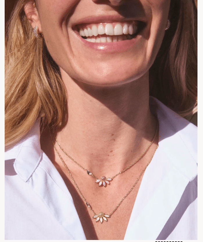 KS Anaya Flower Short Pendadnt Necklace - Southern Soule Designs