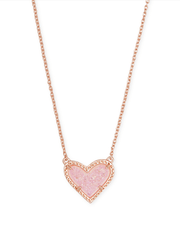 KS Ari Heart Pendant Necklace Rose Gold - Southern Soule Designs