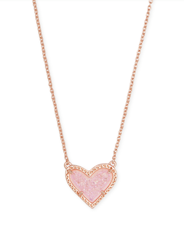 KS Ari Heart Pendant Necklace Rose Gold - Southern Soule Designs