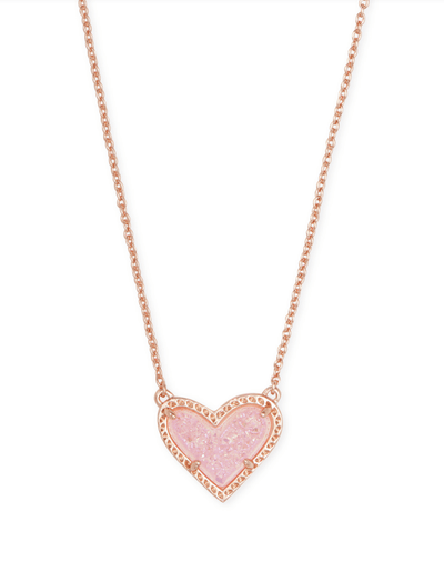 KS Ari Heart Pendant Necklace Rose Gold - Southern Soule Designs