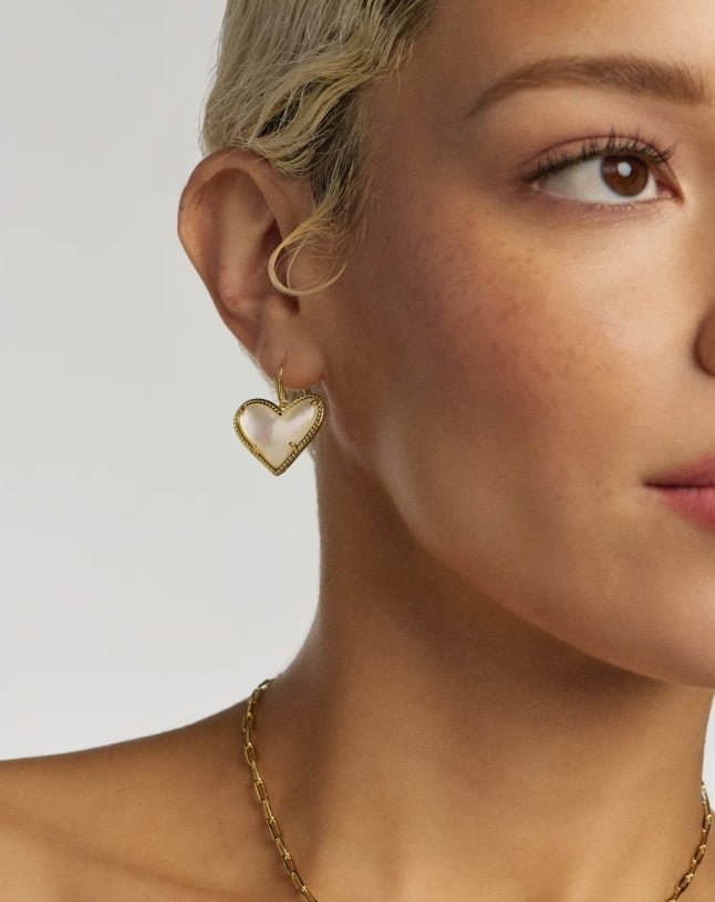 KS Ari Heart Statement Drop Earrings - Southern Soule Designs