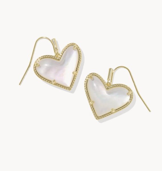 KS Ari Heart Statement Drop Earrings - Southern Soule Designs