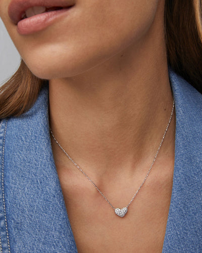 KS Ari Pave Crystal Heart Necklace - Southern Soule Designs
