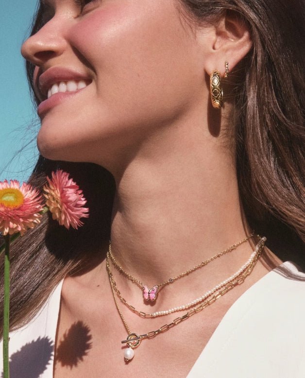 KS Cailey Butterfly Short Pendant Necklace - Southern Soule Designs