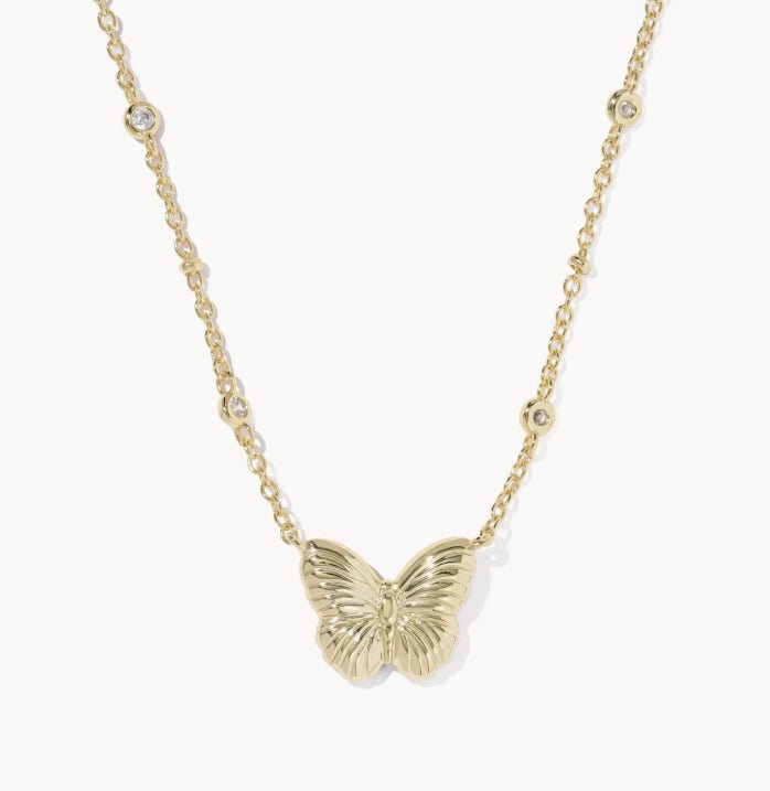 KS Cailey Butterfly Short Pendant Necklace - Southern Soule Designs