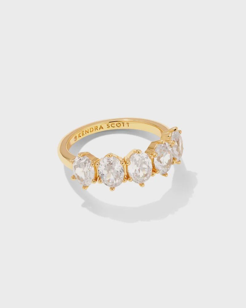 KS Cailin Crystal Gold Ring - Southern Soule Designs
