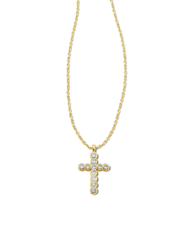 KS Crystal Cross Pendant Necklace - Southern Soule Designs
