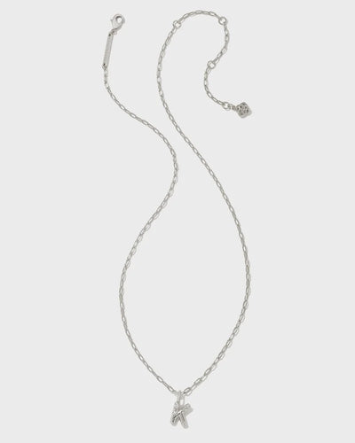 KS Crystal Letter Silver Initial Necklace - Southern Soule Designs