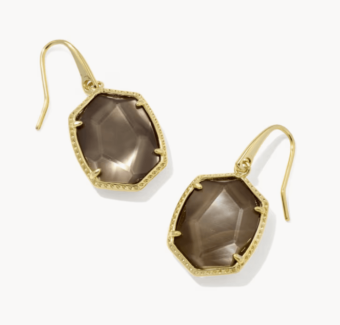 KS Dahpne Gold Frame Drop Earrings - Southern Soule Designs