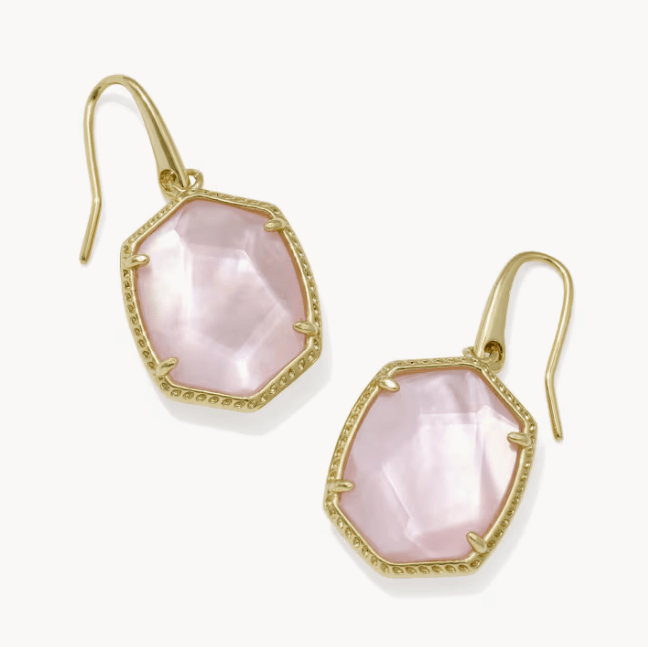 KS Dahpne Gold Frame Drop Earrings - Southern Soule Designs