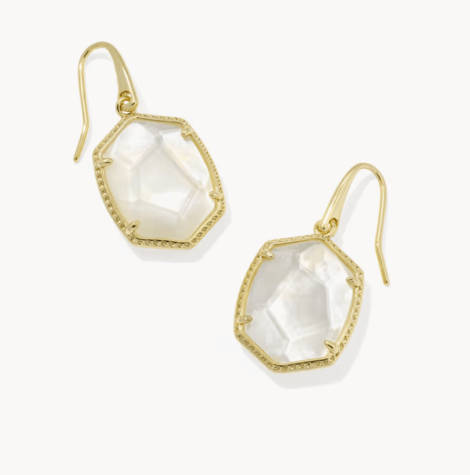 KS Dahpne Gold Frame Drop Earrings - Southern Soule Designs