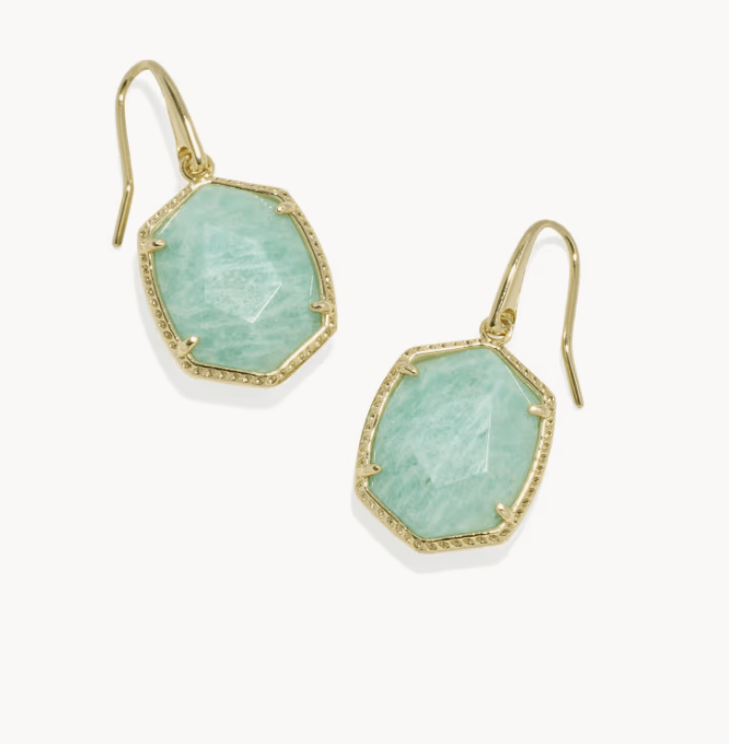 KS Dahpne Gold Frame Drop Earrings - Southern Soule Designs