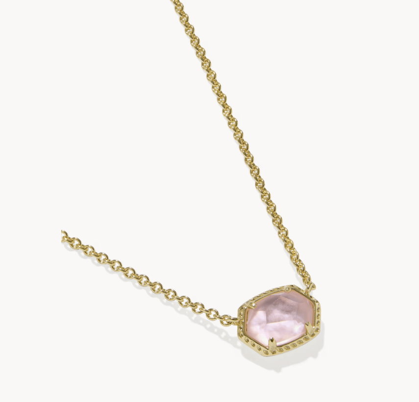 KS Dahpne Gold Frame Pendant Necklace - Southern Soule Designs