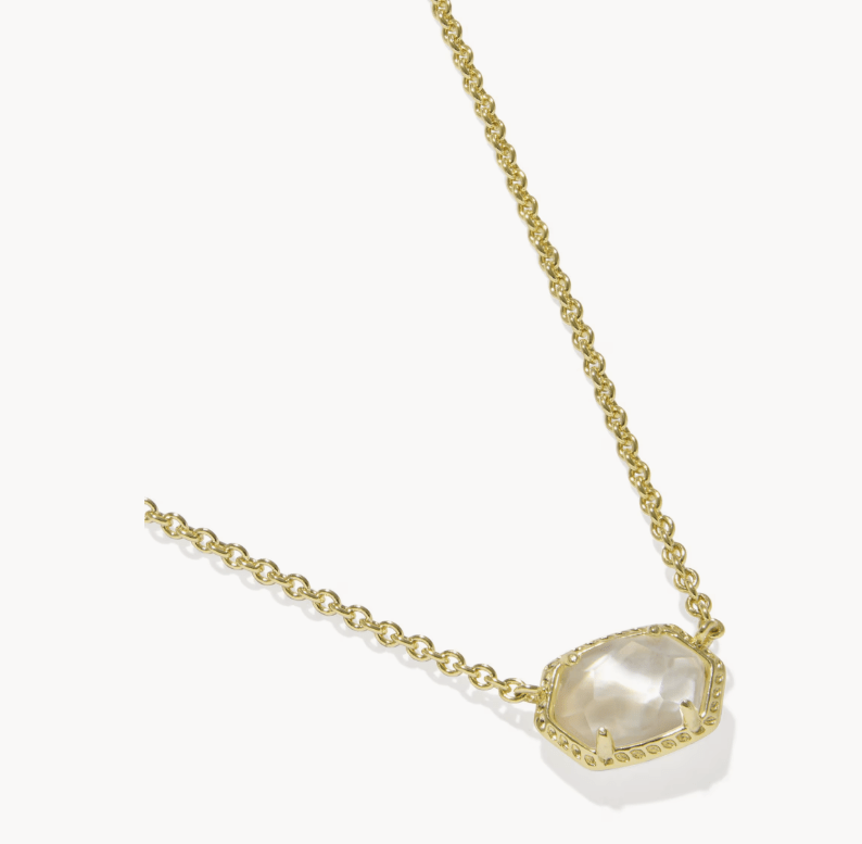 KS Dahpne Gold Frame Pendant Necklace - Southern Soule Designs