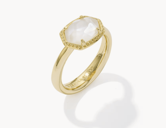 KS Daphne Gold Frame Ring - Southern Soule Designs