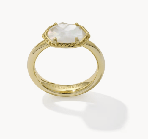 KS Daphne Gold Frame Ring - Southern Soule Designs