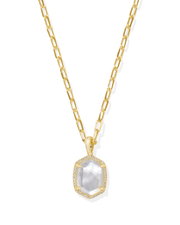 KS Daphne Pave Frame Necklace Gold - Southern Soule Designs