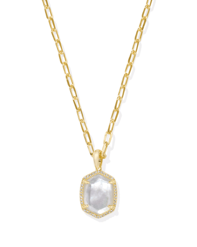 KS Daphne Pave Frame Necklace Gold - Southern Soule Designs