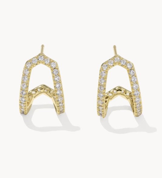 KS Daphne Pave Huggie Earrings - Southern Soule Designs