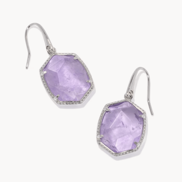 KS Daphne Silver Frame Drop Earrings - Southern Soule Designs
