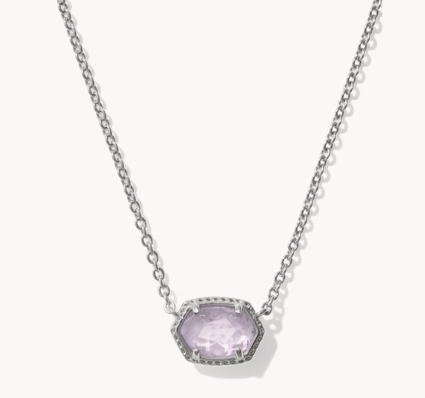 KS Daphne Silver Frame Pendant Necklace - Southern Soule Designs