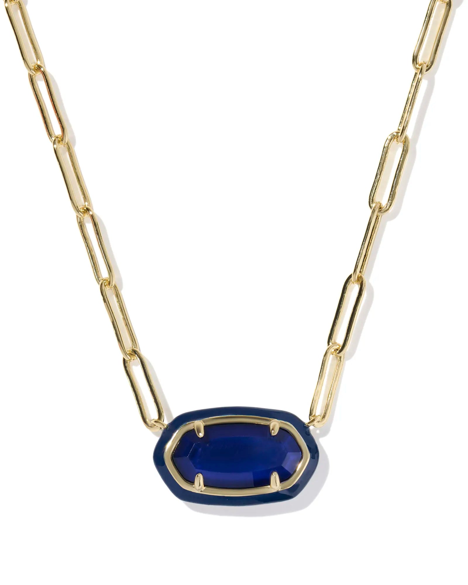 KS Elisa Paperclip Frame Gold Necklace - Southern Soule Designs