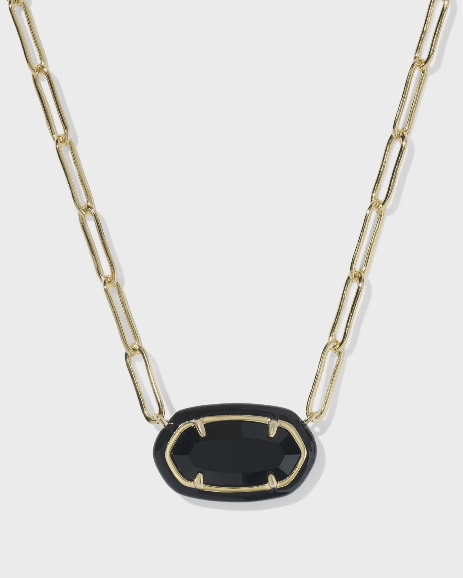 KS Elisa Paperclip Frame Gold Necklace - Southern Soule Designs