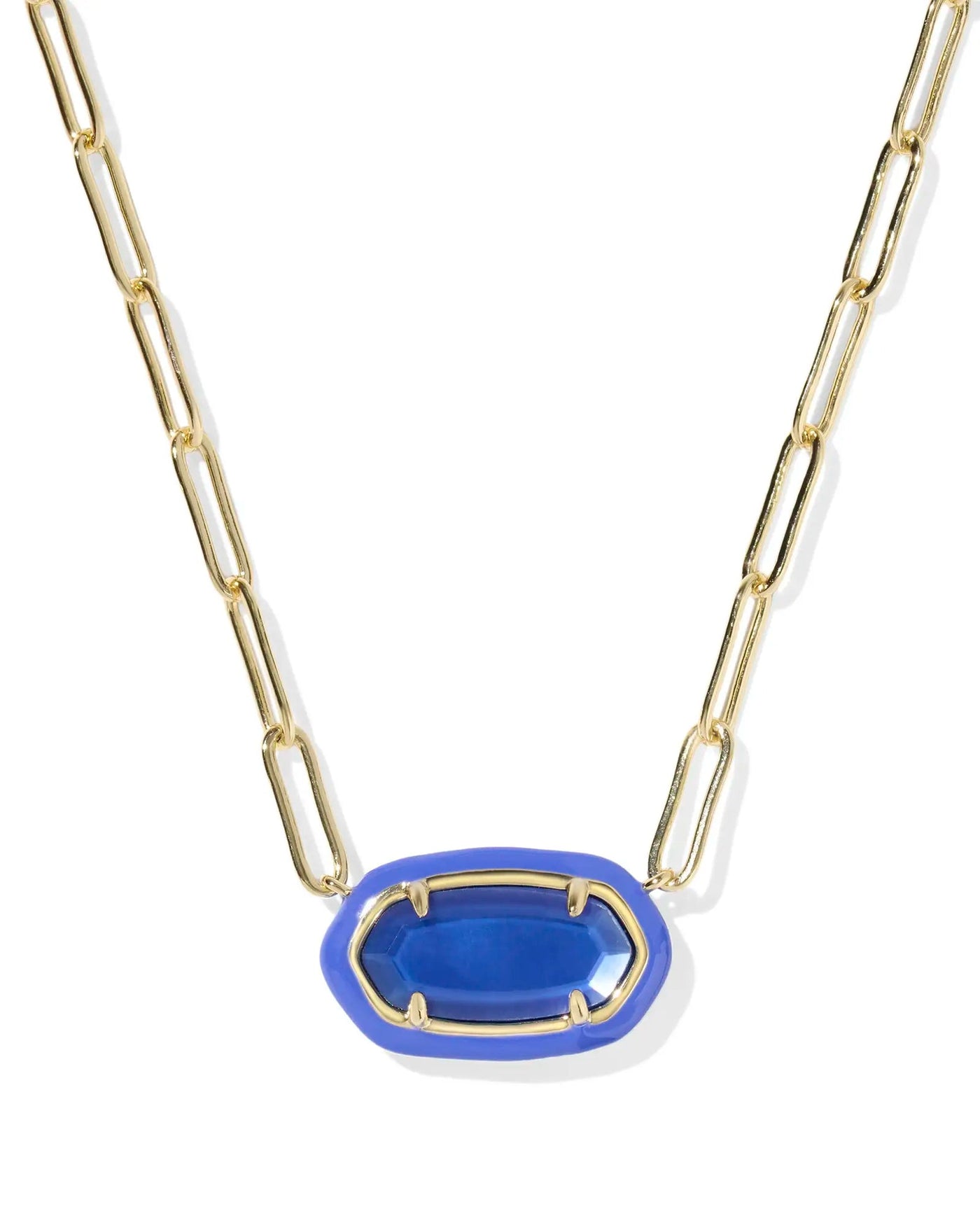 KS Elisa Paperclip Frame Gold Necklace - Southern Soule Designs