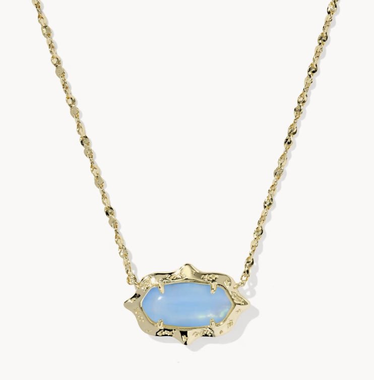 KS Elisa Scallop Frame Gold Short Pendant Necklace - Southern Soule Designs