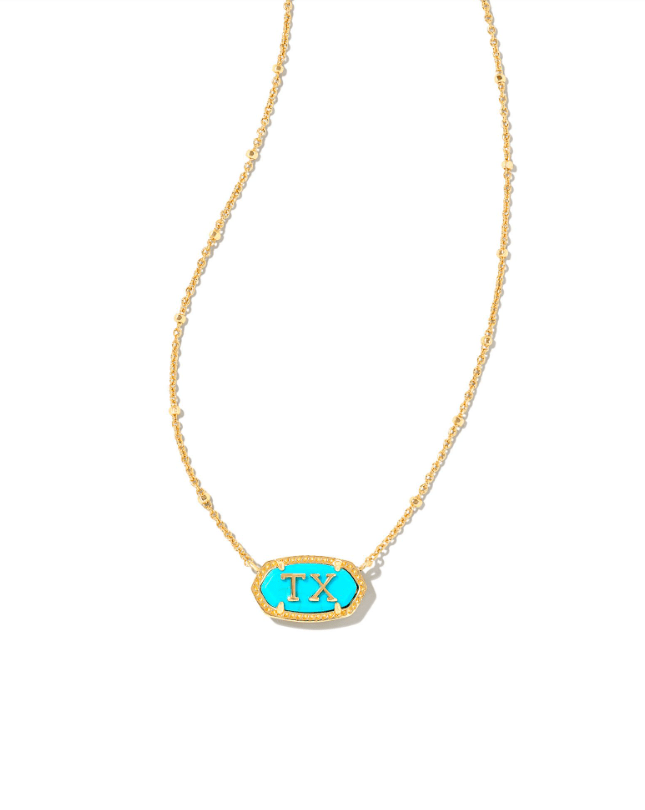 KS Elisa TX Gold Turq Necklace - Southern Soule Designs