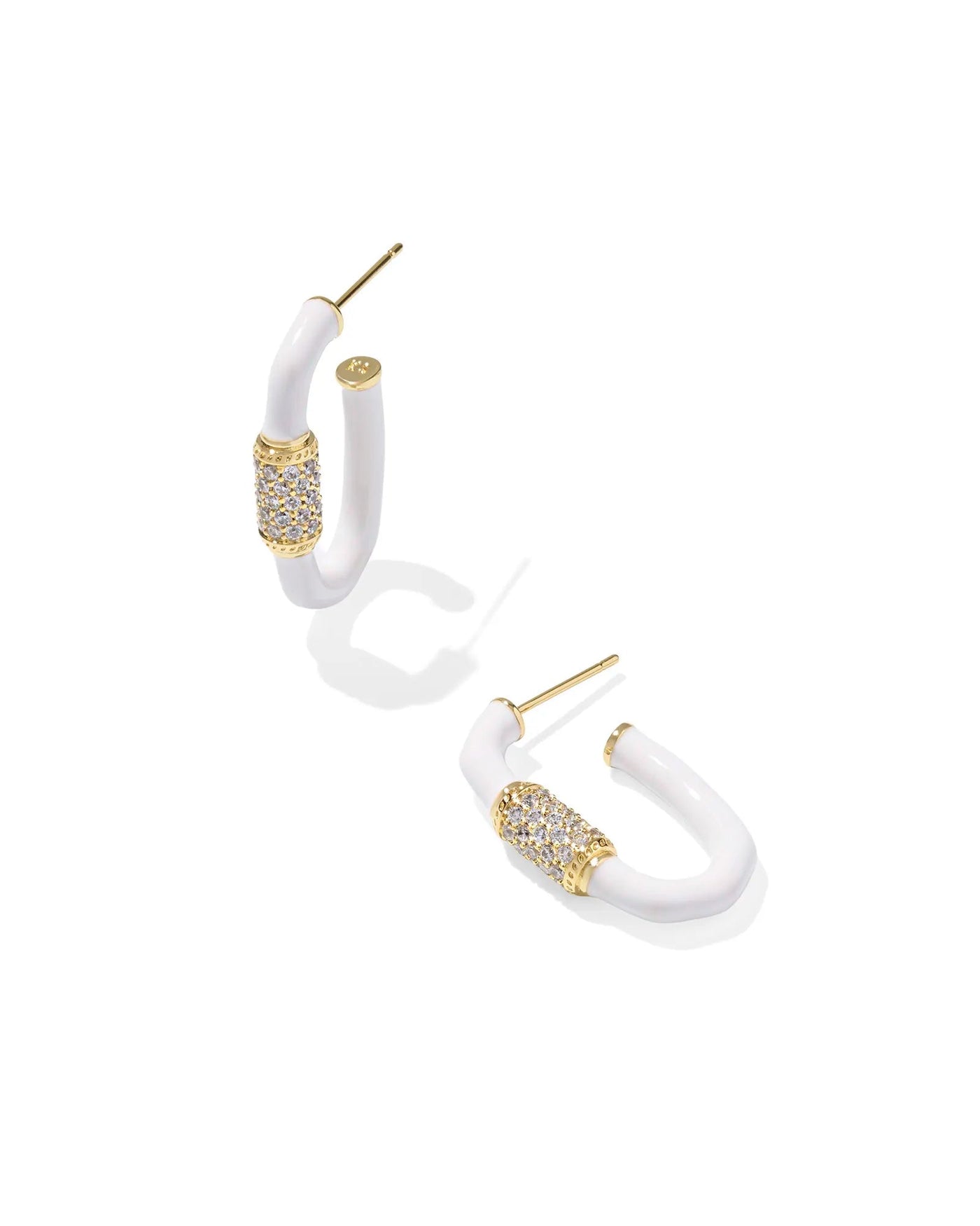 KS Emery Enamel Hoop Earring Gold - Southern Soule Designs
