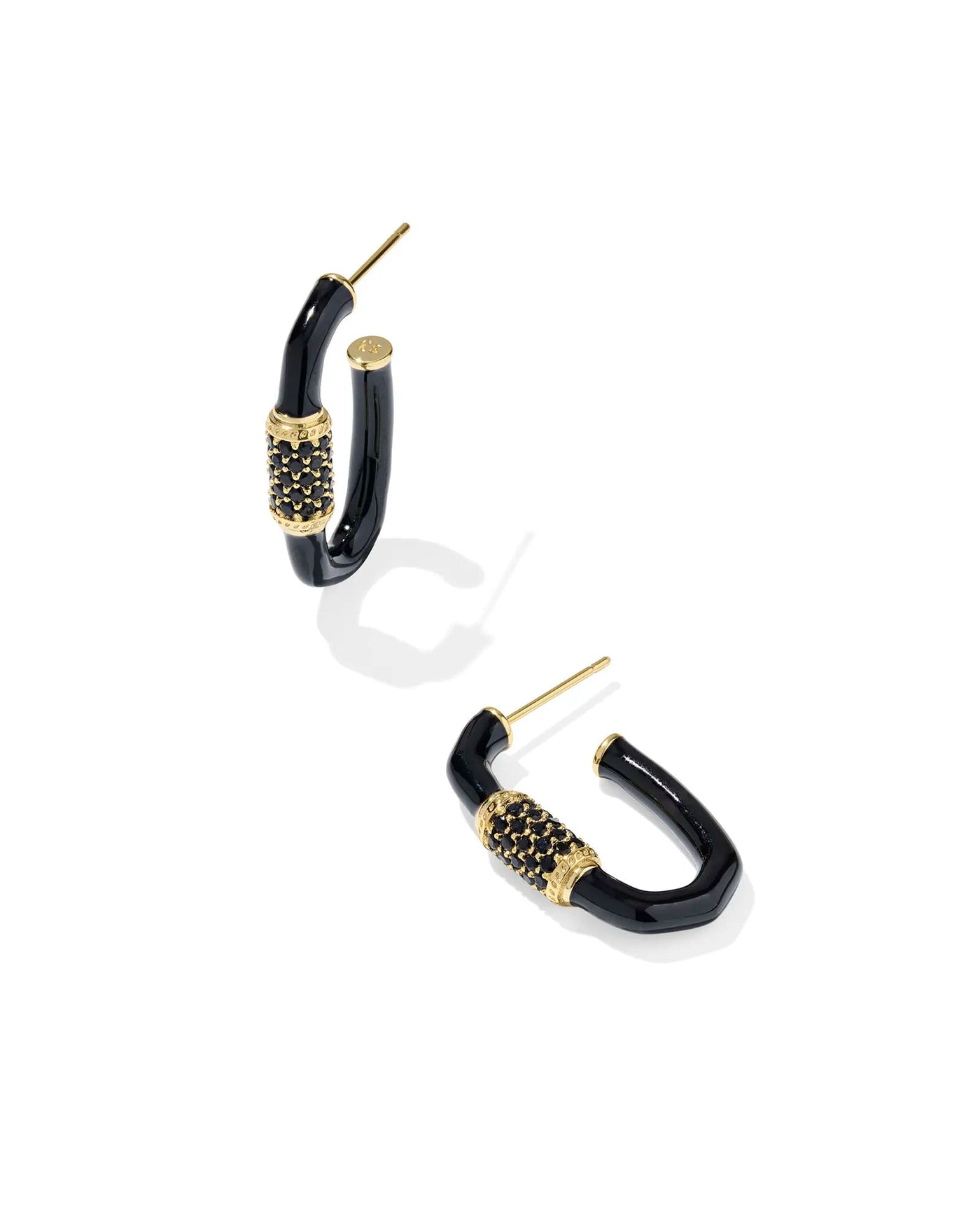 KS Emery Enamel Hoop Earring Gold - Southern Soule Designs