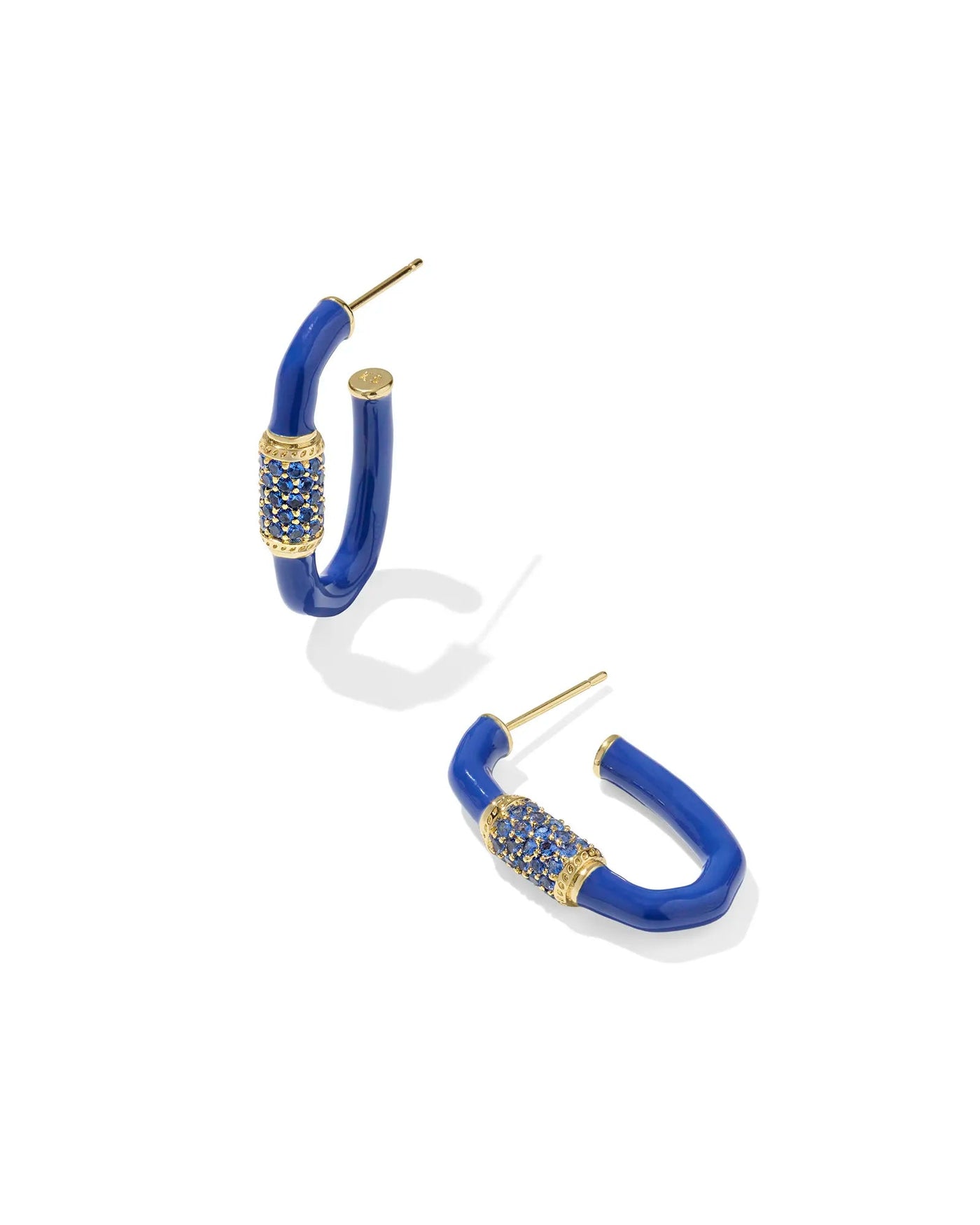 KS Emery Enamel Hoop Earring Gold - Southern Soule Designs
