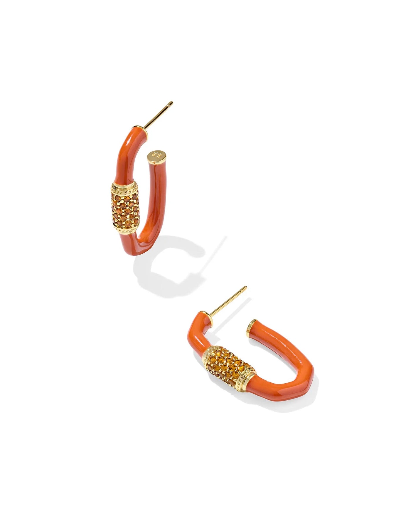 KS Emery Enamel Hoop Earring Gold - Southern Soule Designs