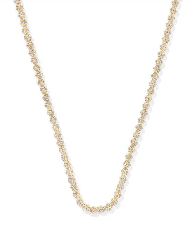KS Emery Tennis Necklace Gold - Southern Soule Designs