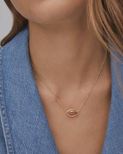 KS Football Pendant Necklace - Southern Soule Designs