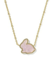KS Gold Bunny Short Pendant Necklace - Southern Soule Designs