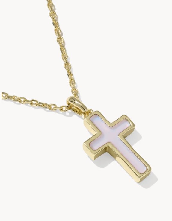 KS Gold Cross Pendant Necklace - Southern Soule Designs