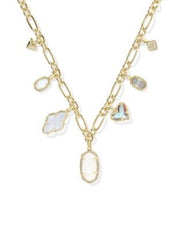 KS Gold/Neutral Icon Charm Necklace - Southern Soule Designs
