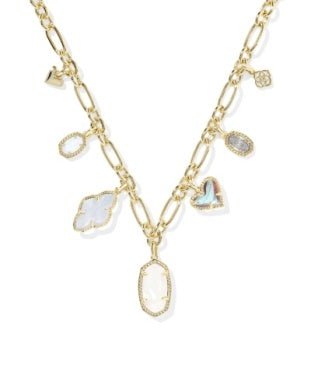 KS Gold/Neutral Icon Charm Necklace - Southern Soule Designs